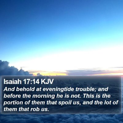 Isaiah 17:14 KJV Bible Verse Image