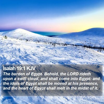 Isaiah 19:1 KJV Bible Verse Image