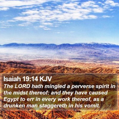 Isaiah 19:14 KJV Bible Verse Image