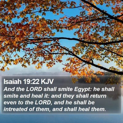 Isaiah 19:22 KJV Bible Verse Image