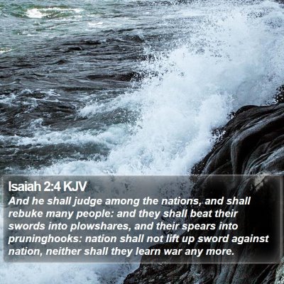Isaiah 2:4 KJV Bible Verse Image