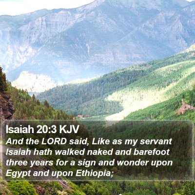Isaiah 20:3 KJV Bible Verse Image