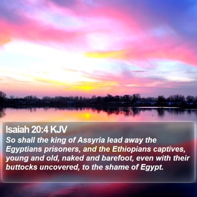 Isaiah 20:4 KJV Bible Verse Image