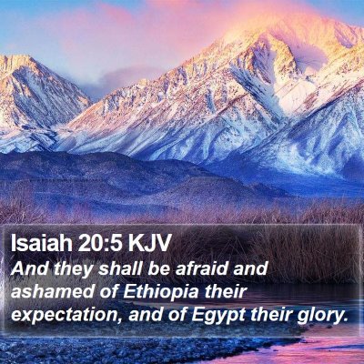 Isaiah 20:5 KJV Bible Verse Image