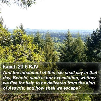 Isaiah 20:6 KJV Bible Verse Image