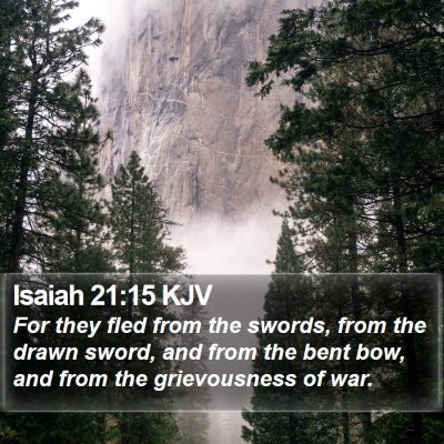 Isaiah 21:15 KJV Bible Verse Image