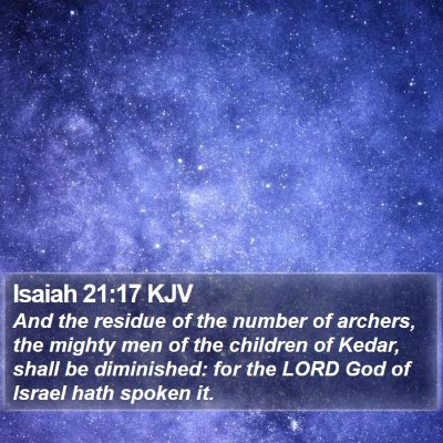 Isaiah 21:17 KJV Bible Verse Image