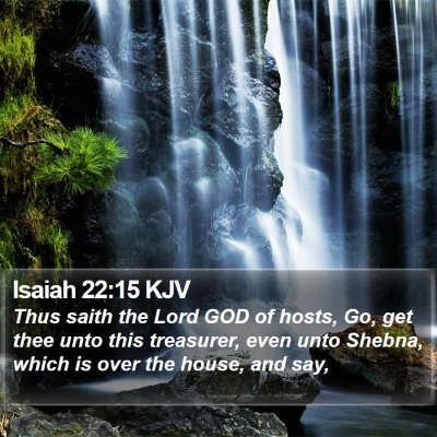 Isaiah 22:15 KJV Bible Verse Image