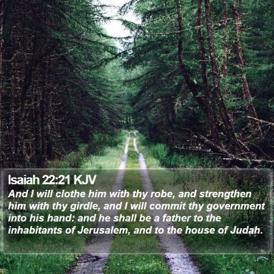 Isaiah 22:21 KJV Bible Verse Image