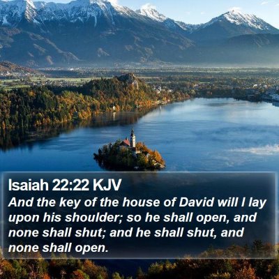 Isaiah 22:22 KJV Bible Verse Image