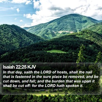 Isaiah 22:25 KJV Bible Verse Image