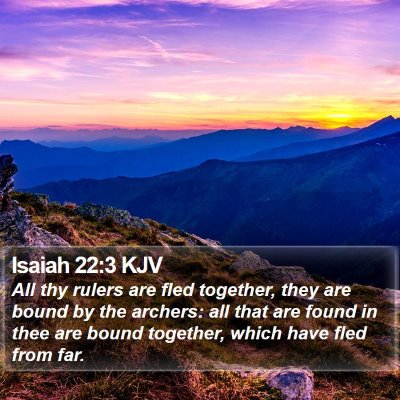 Isaiah 22:3 KJV Bible Verse Image