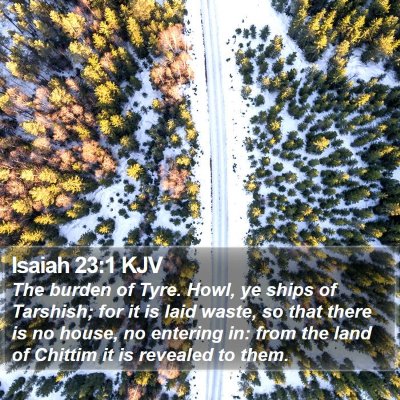 Isaiah 23:1 KJV Bible Verse Image
