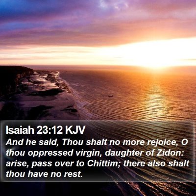Isaiah 23:12 KJV Bible Verse Image