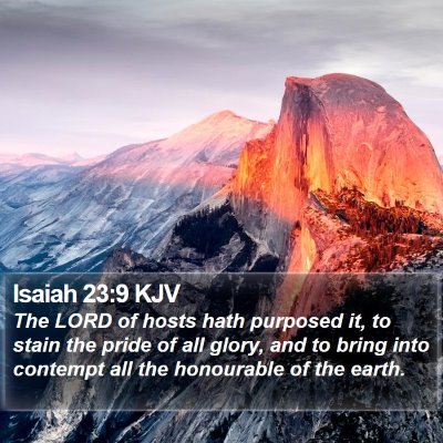 Isaiah 23:9 KJV Bible Verse Image