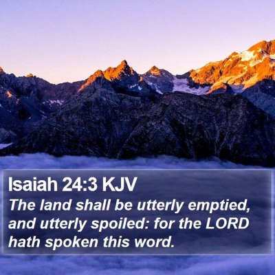 Isaiah 24:3 KJV Bible Verse Image