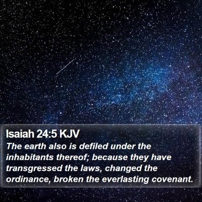 Isaiah 24:5 KJV Bible Verse Image