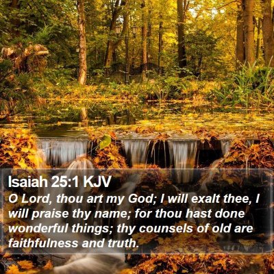 Isaiah 25:1 KJV Bible Verse Image