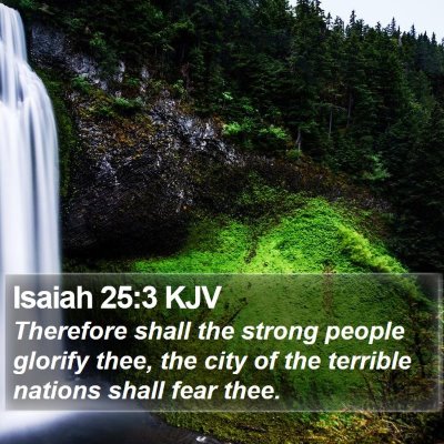Isaiah 25:3 KJV Bible Verse Image
