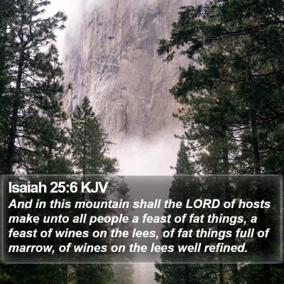 Isaiah 25:6 KJV Bible Verse Image