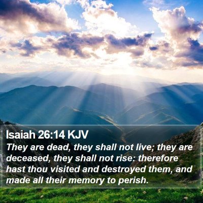 Isaiah 26:14 KJV Bible Verse Image