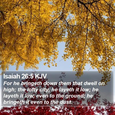 Isaiah 26:5 KJV Bible Verse Image
