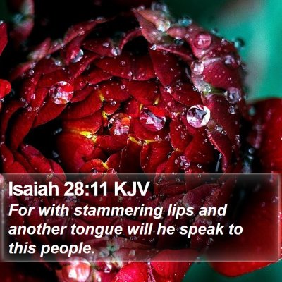 Isaiah 28:11 KJV Bible Verse Image