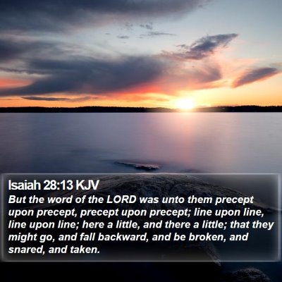 Isaiah 28:13 KJV Bible Verse Image