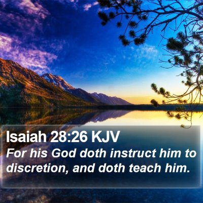 Isaiah 28:26 KJV Bible Verse Image