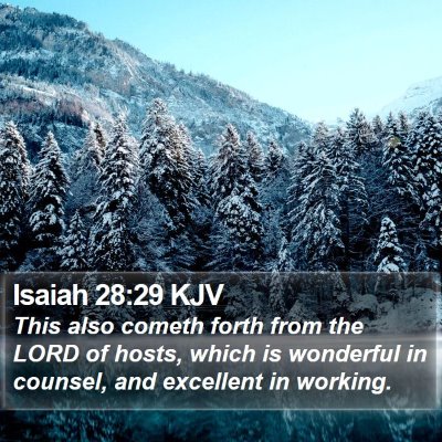 Isaiah 28:29 KJV Bible Verse Image