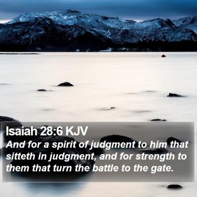 Isaiah 28:6 KJV Bible Verse Image