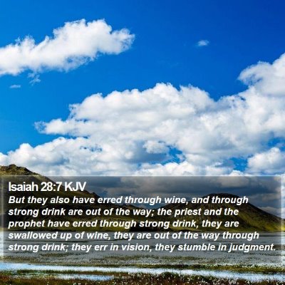 Isaiah 28:7 KJV Bible Verse Image