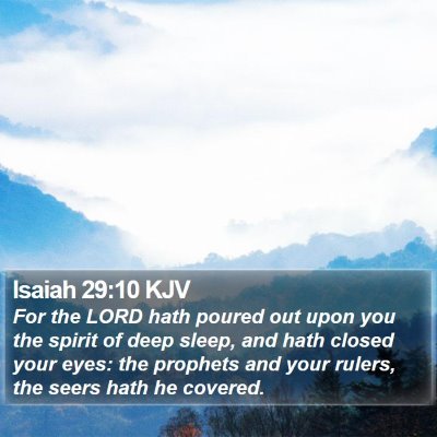 Isaiah 29:10 KJV Bible Verse Image