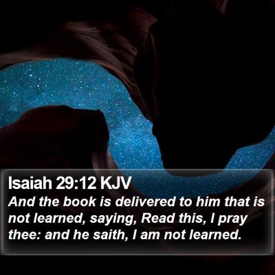 Isaiah 29:12 KJV Bible Verse Image