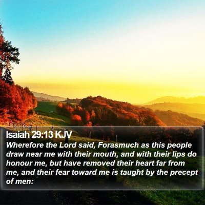 Isaiah 29:13 KJV Bible Verse Image