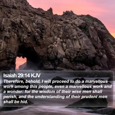 Isaiah 29:14 KJV Bible Verse Image