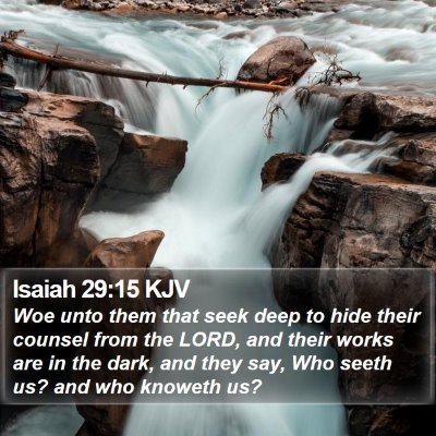 Isaiah 29:15 KJV Bible Verse Image