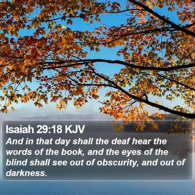 Isaiah 29:18 KJV Bible Verse Image