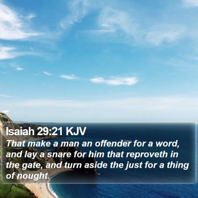 Isaiah 29:21 KJV Bible Verse Image