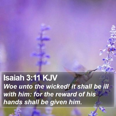 Isaiah 3:11 KJV Bible Verse Image