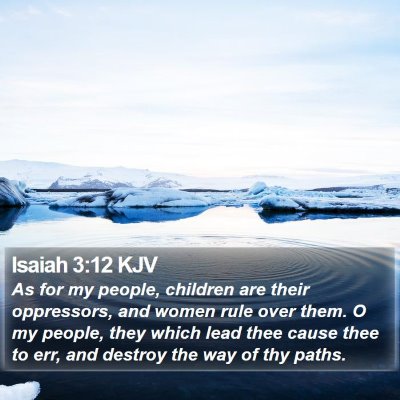 Isaiah 3:12 KJV Bible Verse Image