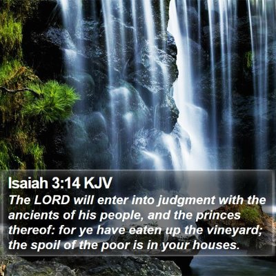 Isaiah 3:14 KJV Bible Verse Image