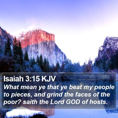 Isaiah 3:15 KJV Bible Verse Image