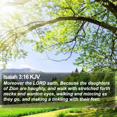 Isaiah 3:16 KJV Bible Verse Image