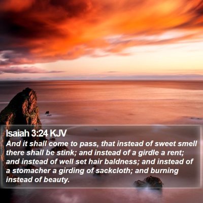 Isaiah 3:24 KJV Bible Verse Image