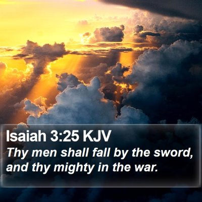 Isaiah 3:25 KJV Bible Verse Image