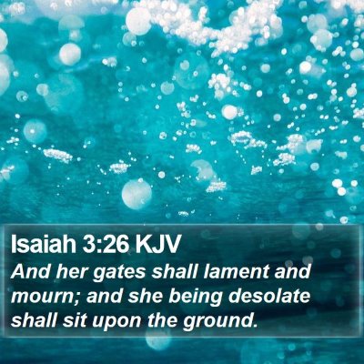Isaiah 3:26 KJV Bible Verse Image