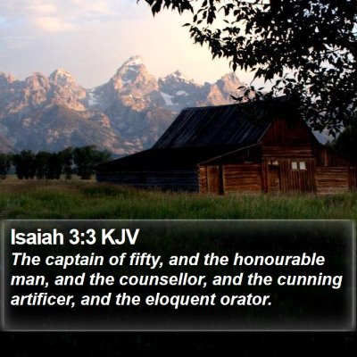 Isaiah 3:3 KJV Bible Verse Image