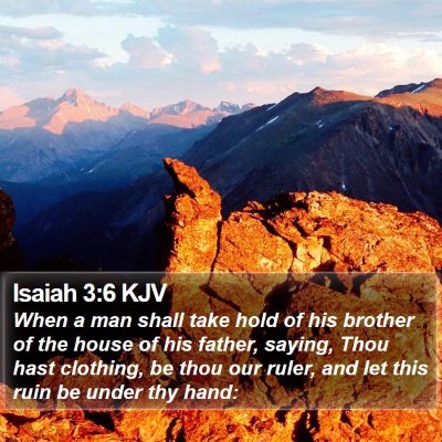 Isaiah 3:6 KJV Bible Verse Image