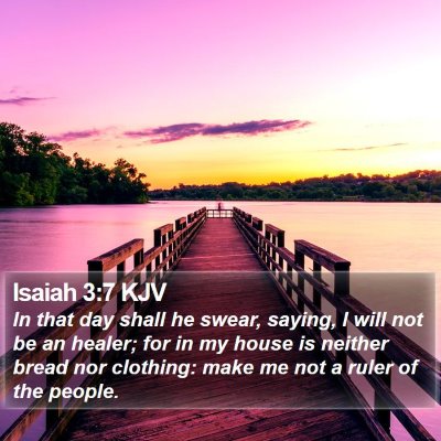 Isaiah 3:7 KJV Bible Verse Image
